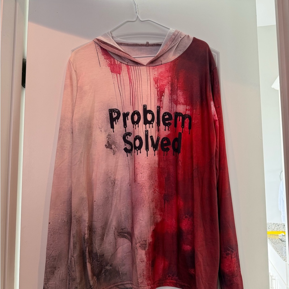 Red and Black Graphic Hoodie